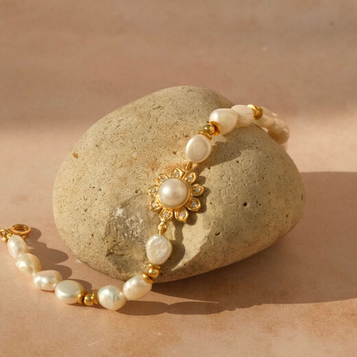 Pearl flower bracelet by Carousel Jewels
